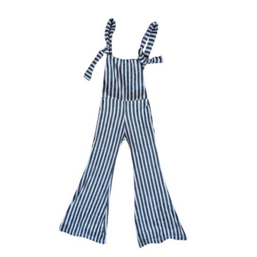 Harlow Jade blue/white striped overalls / jumpsuit